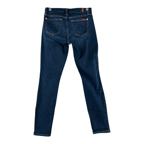 7 For All‎ Mankind Blair Ankle Skinny Jeans Distressed Womens Size 26 28x27.5 - Picture 6 of 9